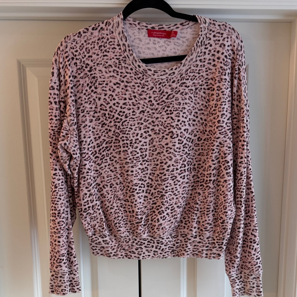 n:PHILANTHROPY Pink Leopard Print Sweatshirt